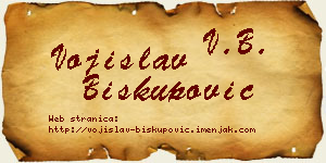 Vojislav Biskupović vizit kartica